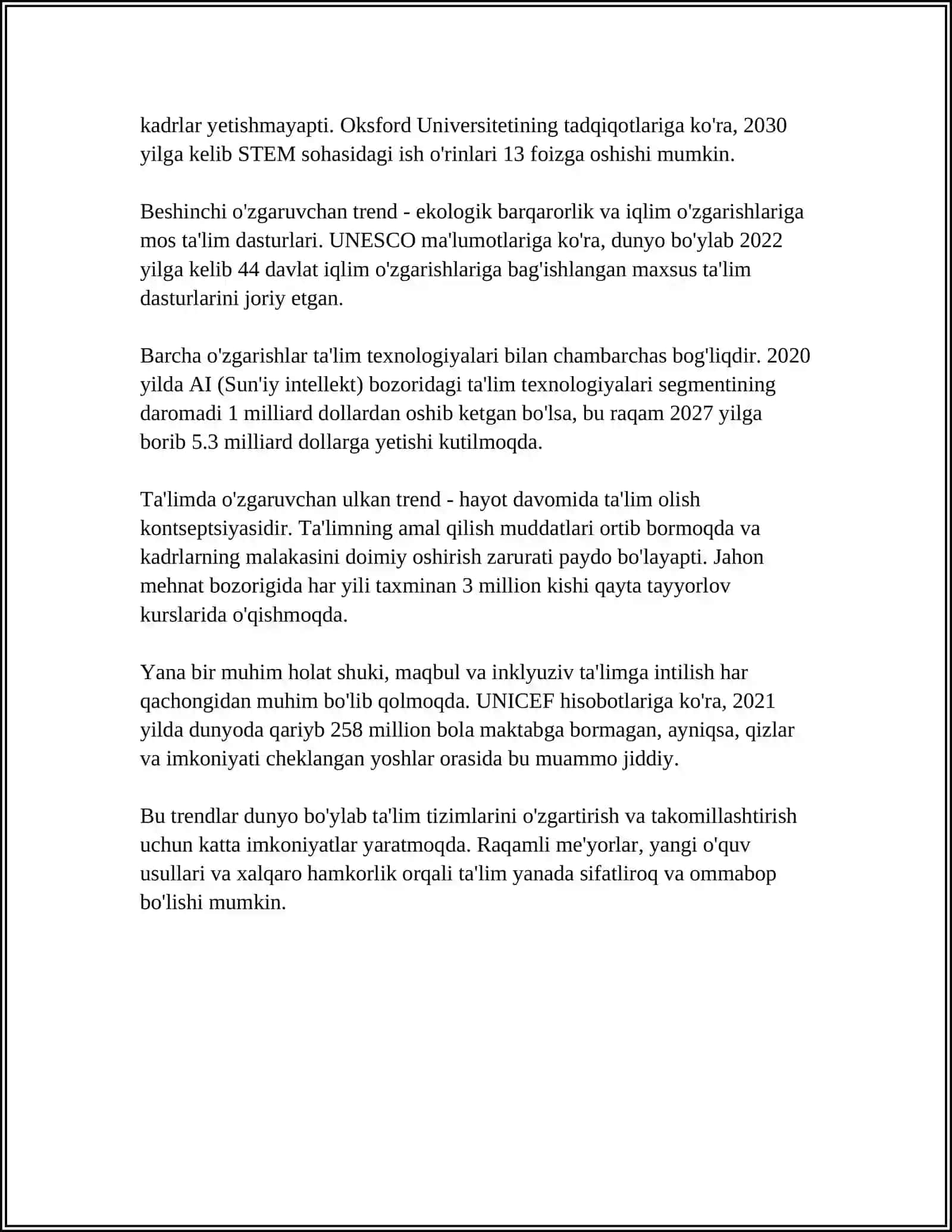 HOZIRGI DAVRDA JAHON MAMLAKATLARI TA'LIM TIZIMI VA PEDAGOGIKA FANINING RIVOJI 4