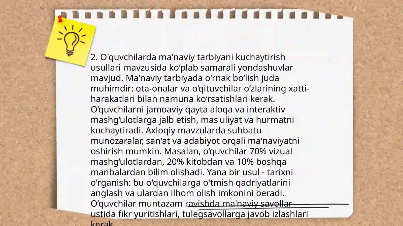Oʻquvchilarda Mustaqillikni Shakllantirish Tarbiya Jarayoni 4