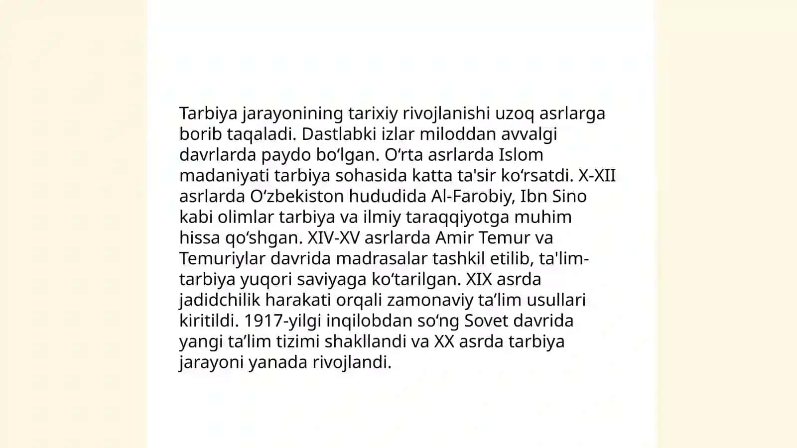 Tаrbiya jаrаyonining mоhiyati vа mаzmuni. Tаrbiya qоnuniyatlаri vа tаmоyillаri 4