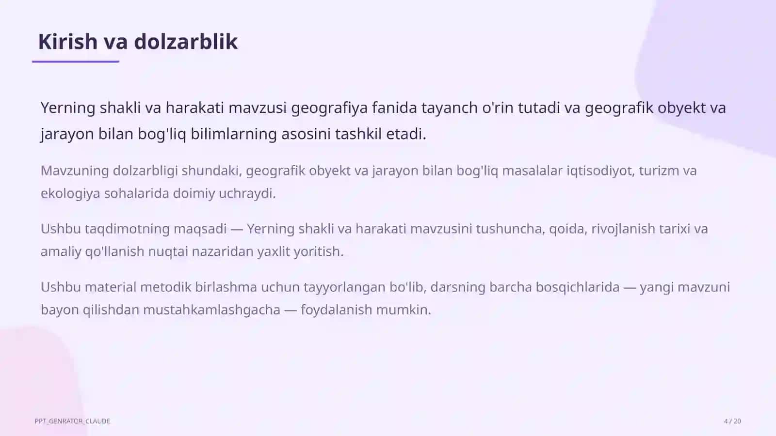 Yerning shakli va harakati (5-sinf) 4