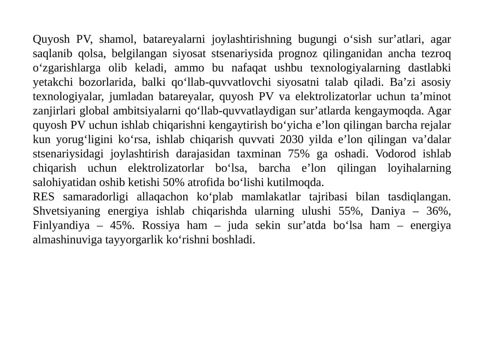 JAHON ENERGETIKASI RIVOJLANISHISTIQBOLLARI 4