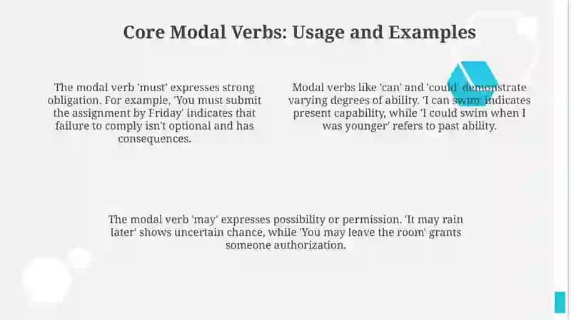 Modal verbs 4
