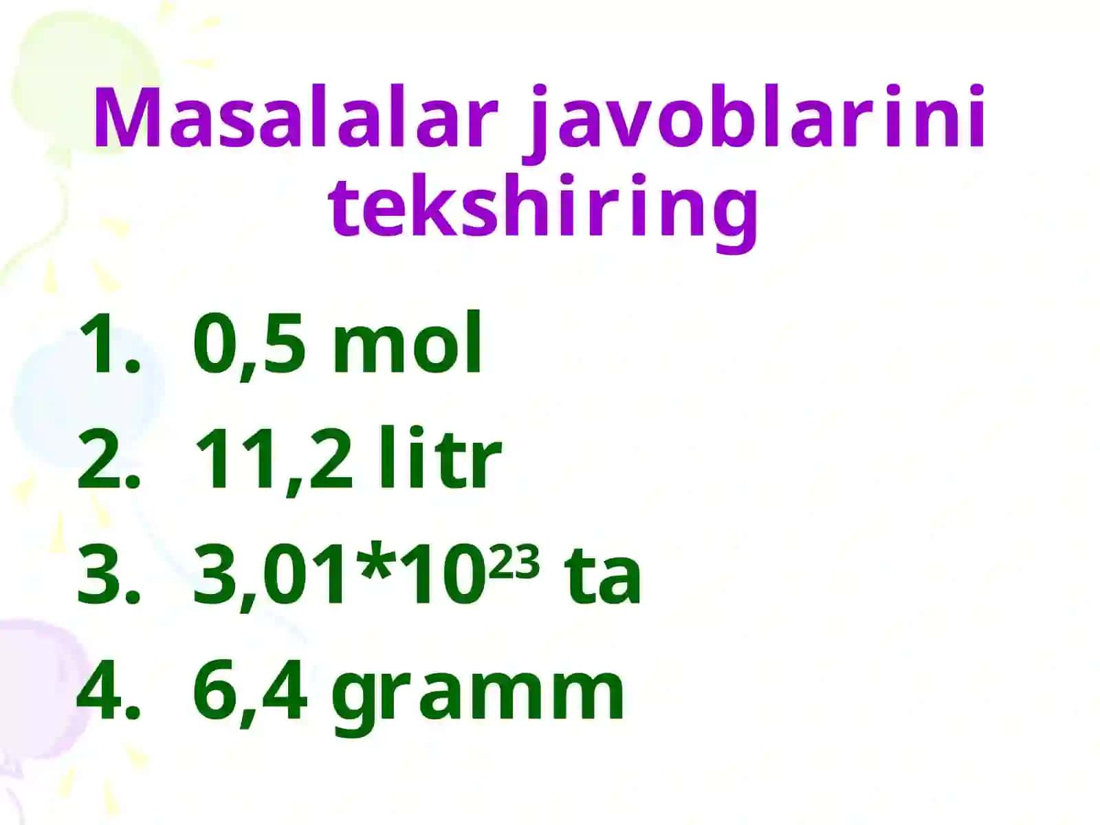 Tabiat sirlarini o'rganar Kimyo 4