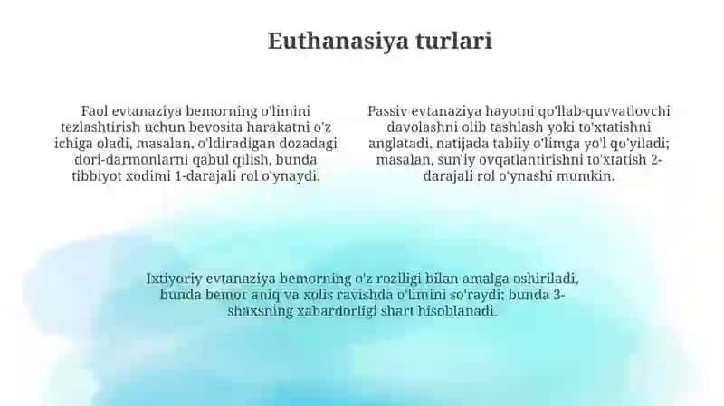 Medikatanaziya, distanaziya-evtanaziya variantlari 4