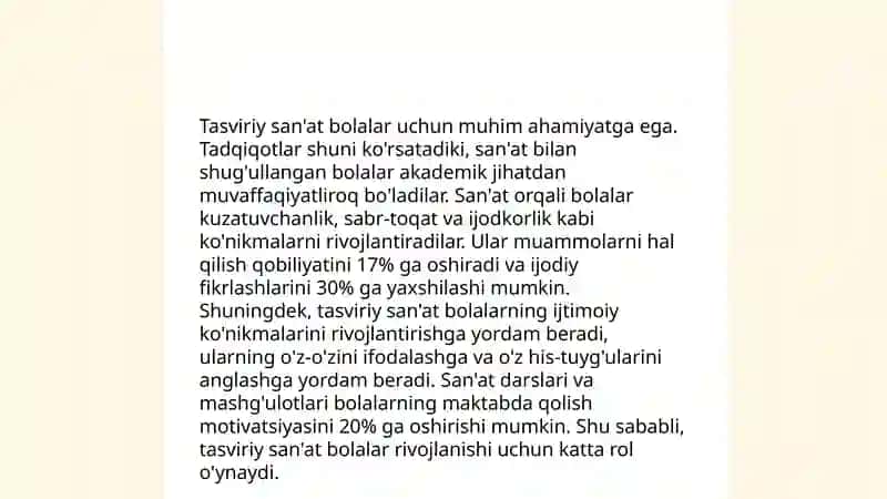 Bolalarda Turli tasvirlar yasash orqali ijodkorlikni tarbiyalash 4