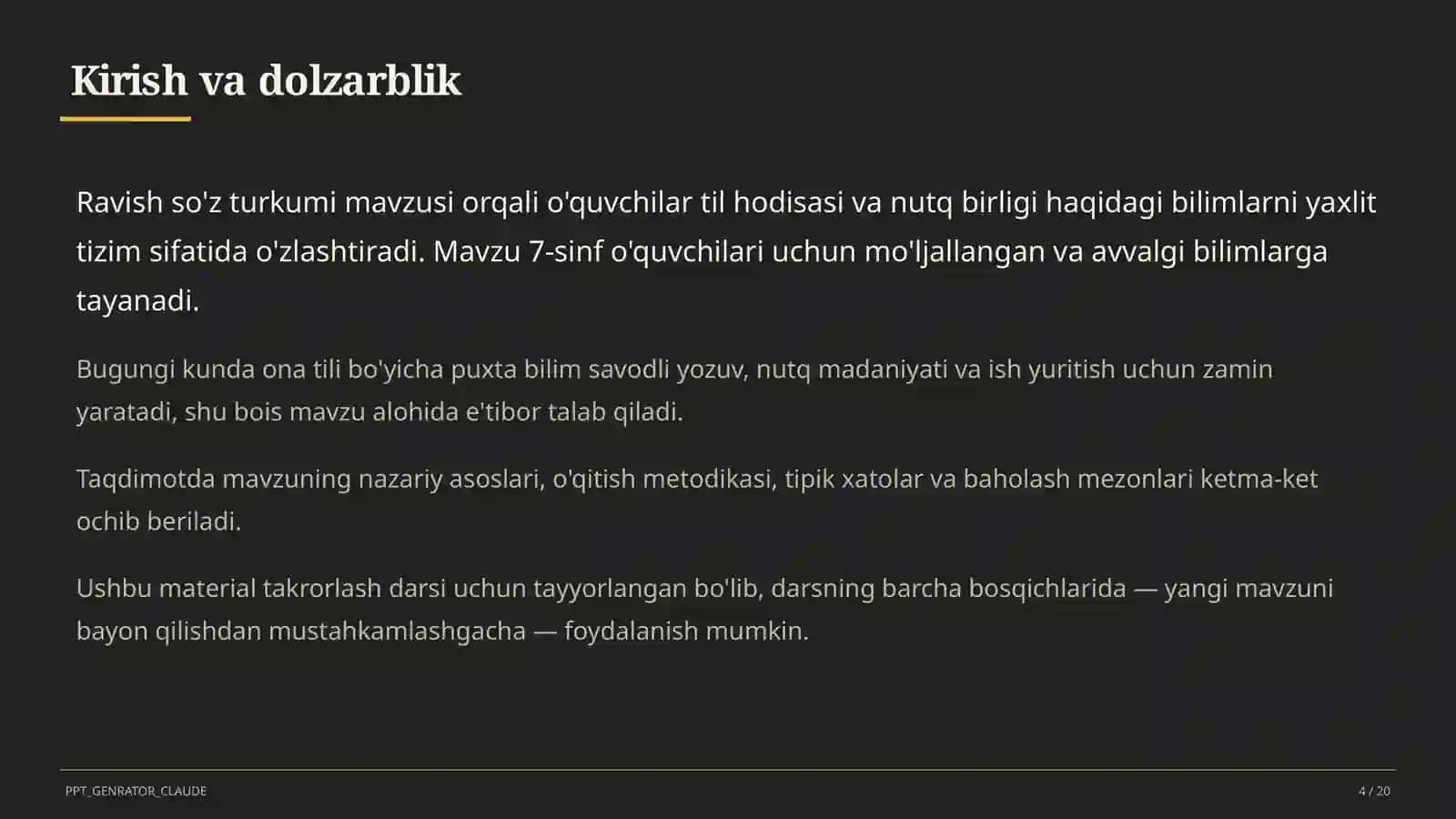 Ravish so'z turkumi (7-sinf) 4