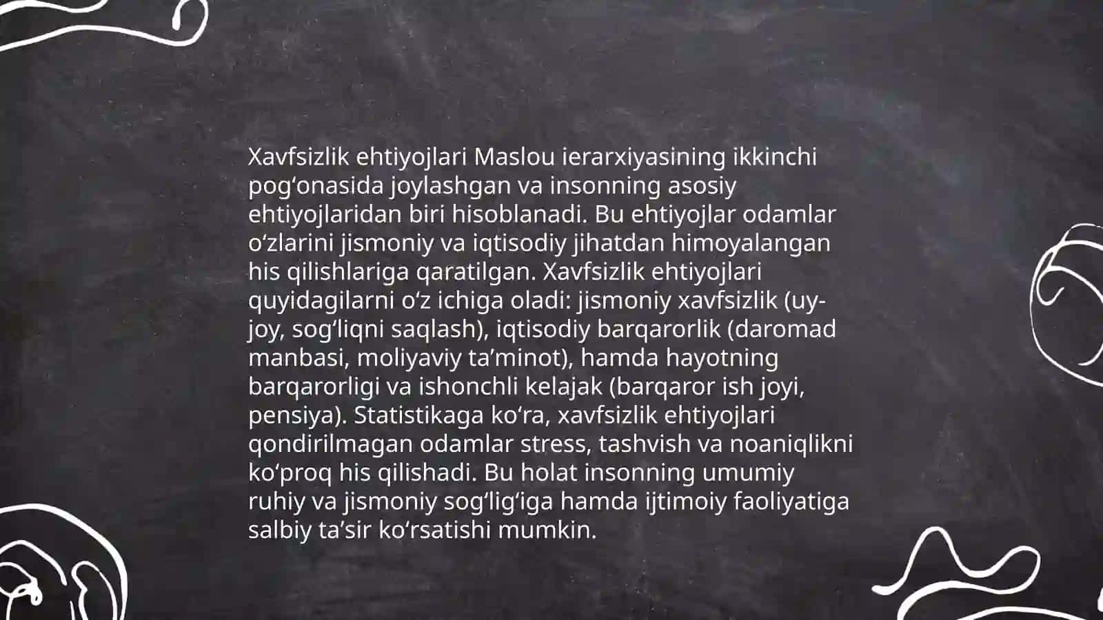 Ehtiyojlarning klassifikatsiyasi 4