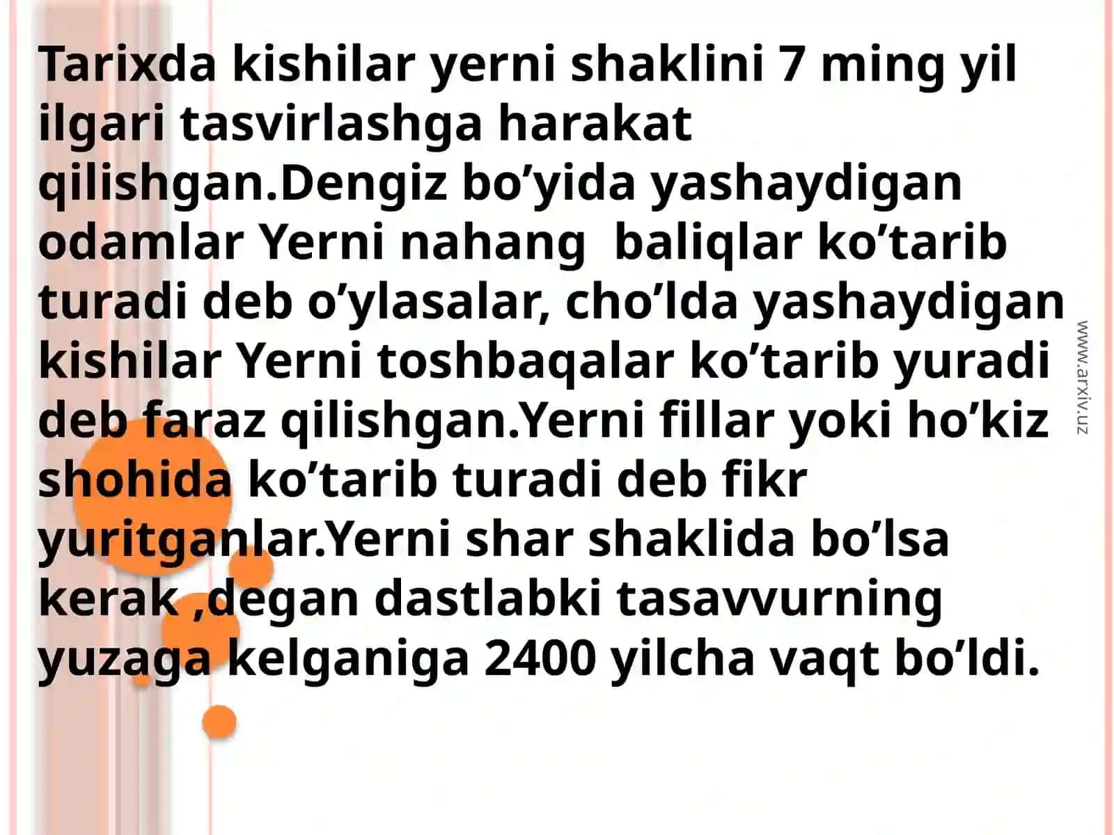 Yer shakli va paydo bo'lishi 4