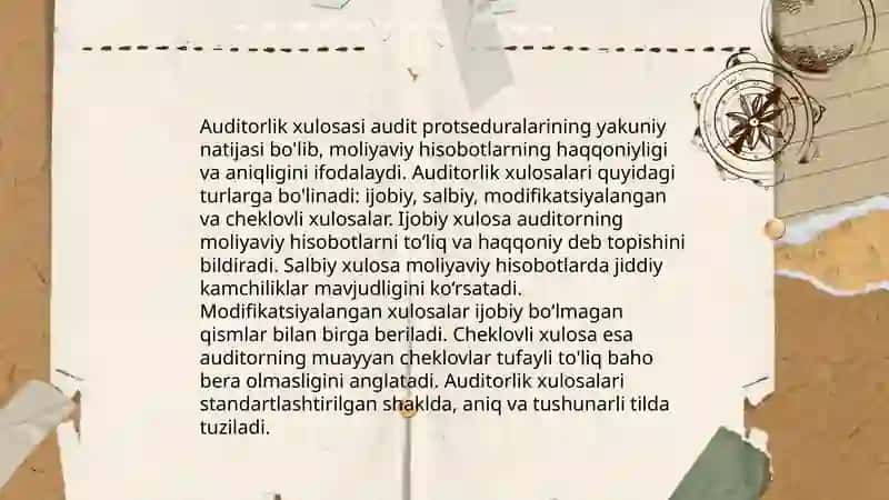 Auditorlik xulosasi 4