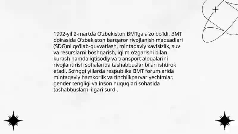 Oʻzbekiston va jahon hamjamiyati 4