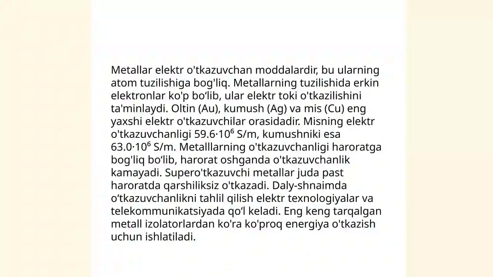 Metallarning umumiy xossalari 4
