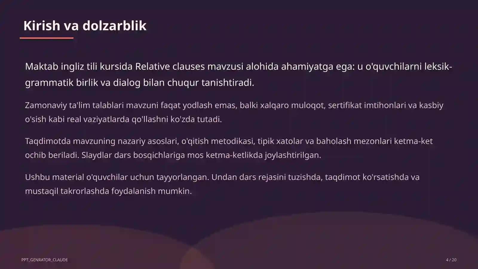 Relative clauses (10-sinf) 4