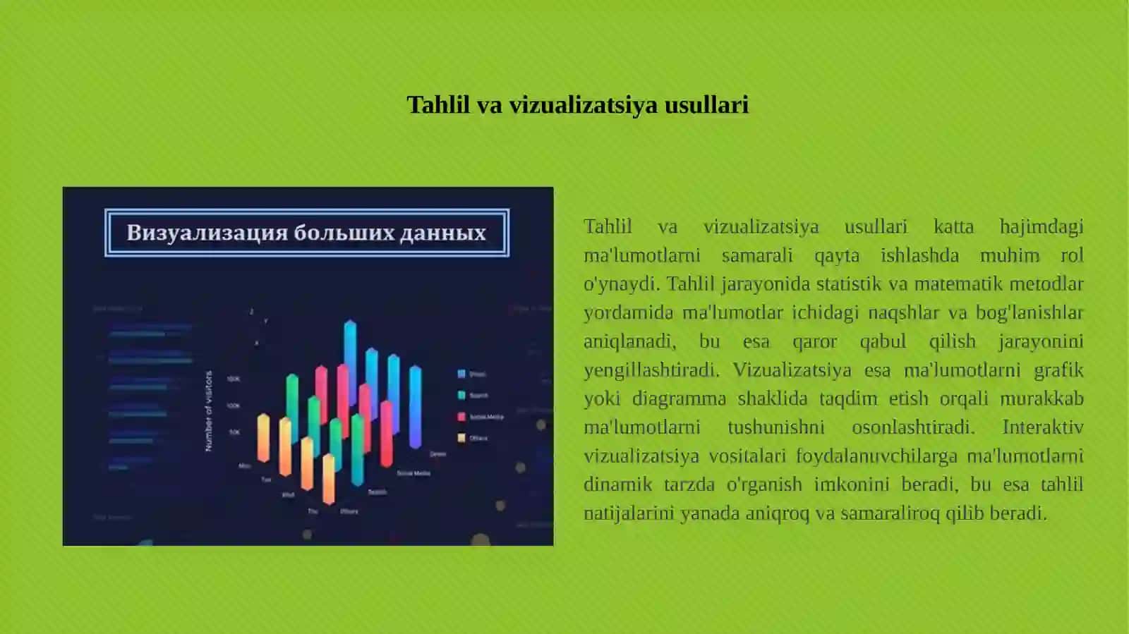 Big Data katta hajimdagi ma'lumotlarini qayta ishlash usullari 4