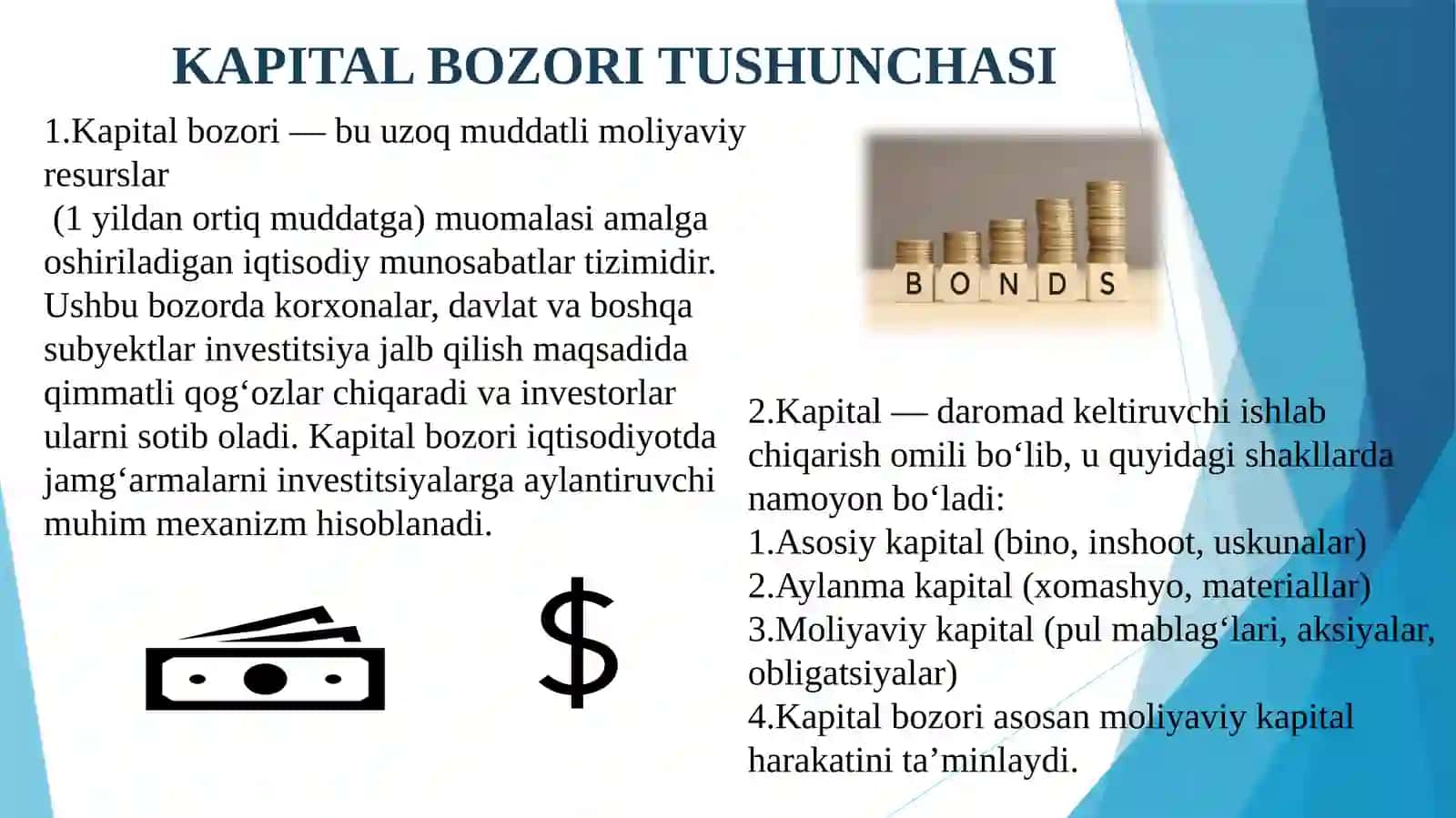 Kapital bozori va yer bozori 4