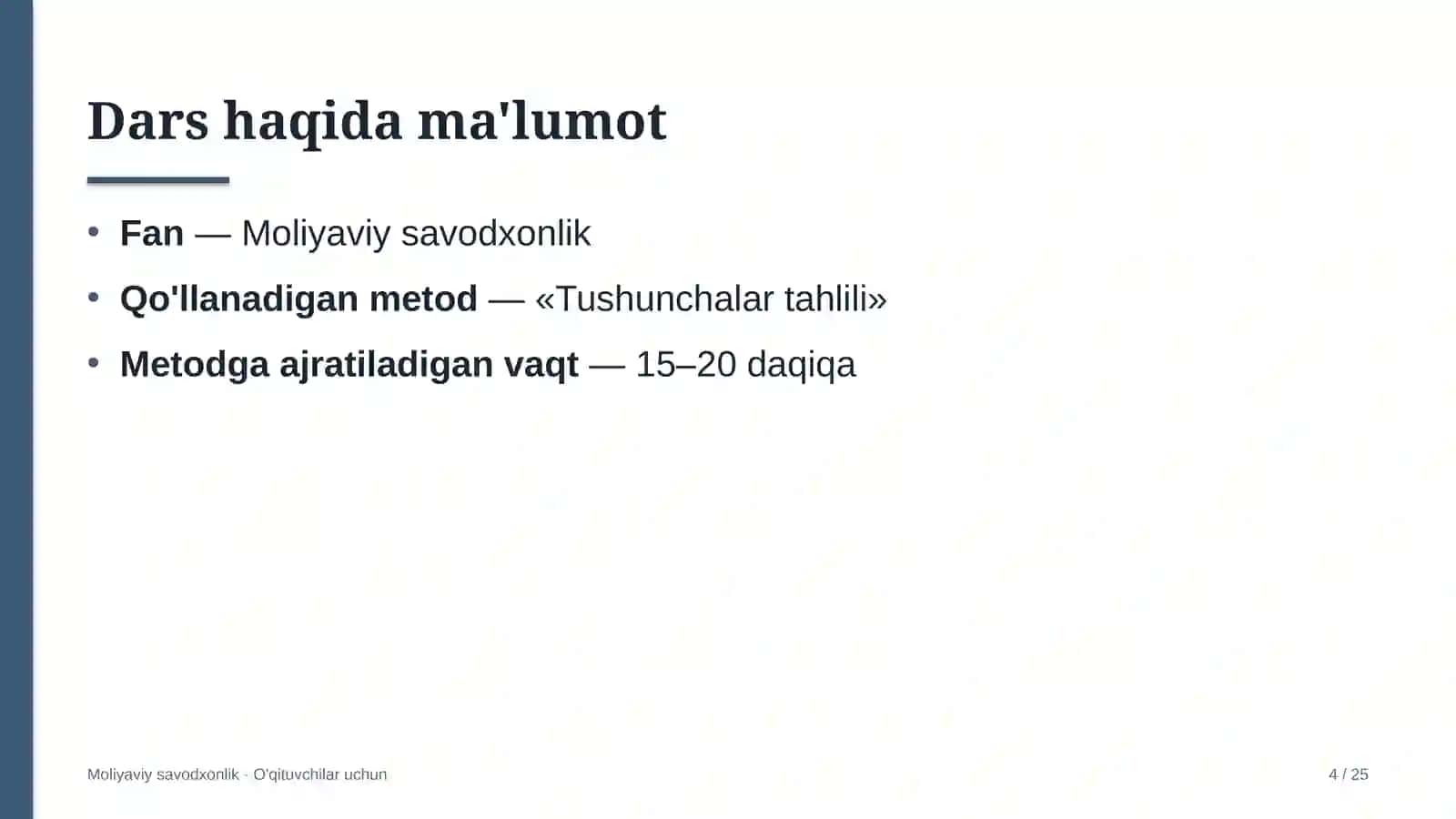 moliyaviy savodxonlik darslarida tushunchalar tahlili metodidan foydalanish 6193 4