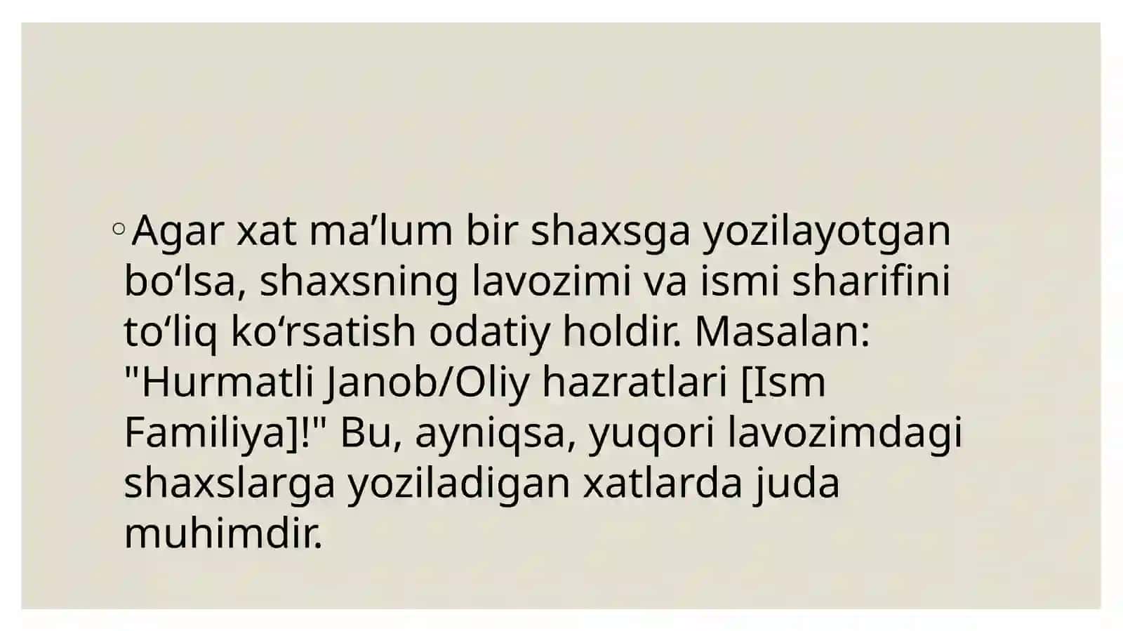 Xizmat xatlarida murojaat va yakun formulalari 4