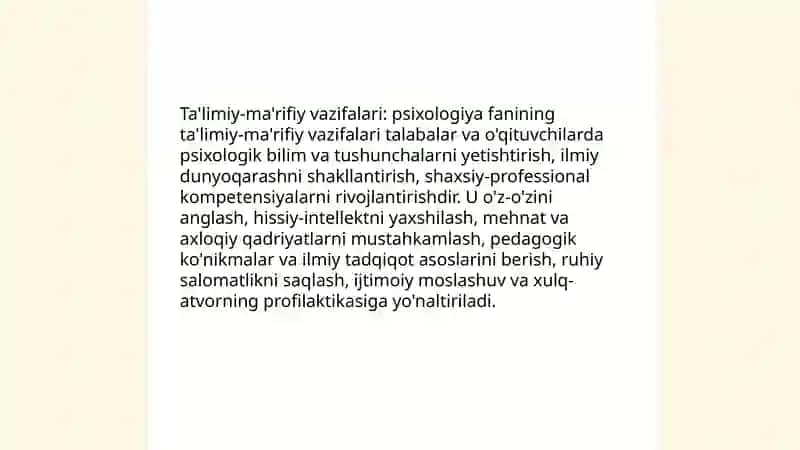Psixologiya fanining maqsad va vazifalari 4