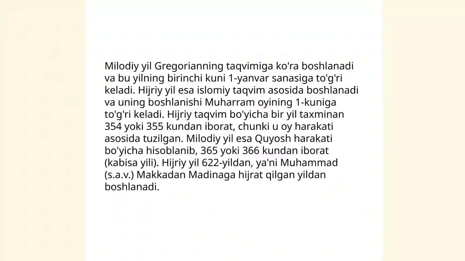Yangi va eski yil hisobini aniqlash 4