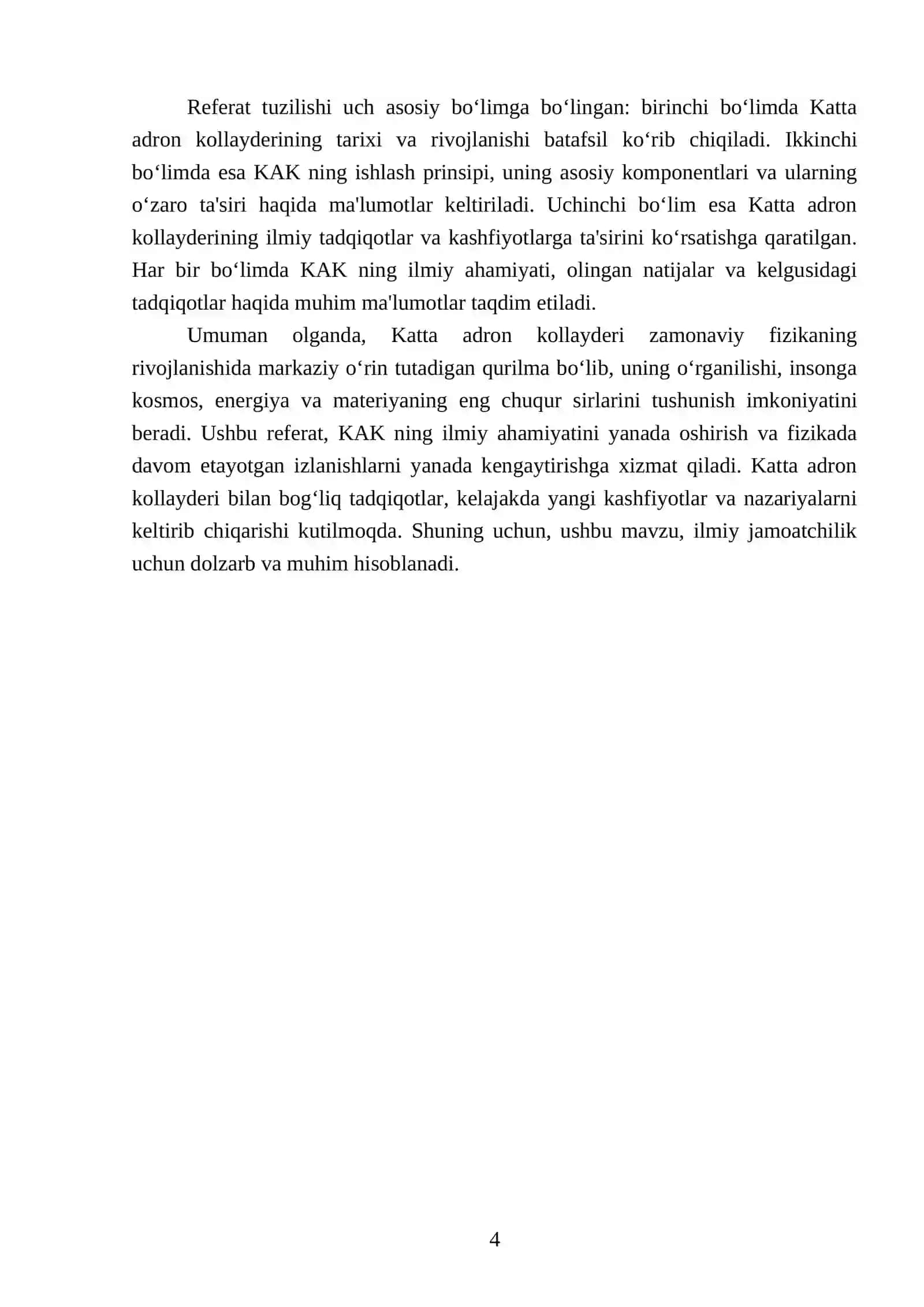 Katta adron kollayderi va uning ishlash principi 4