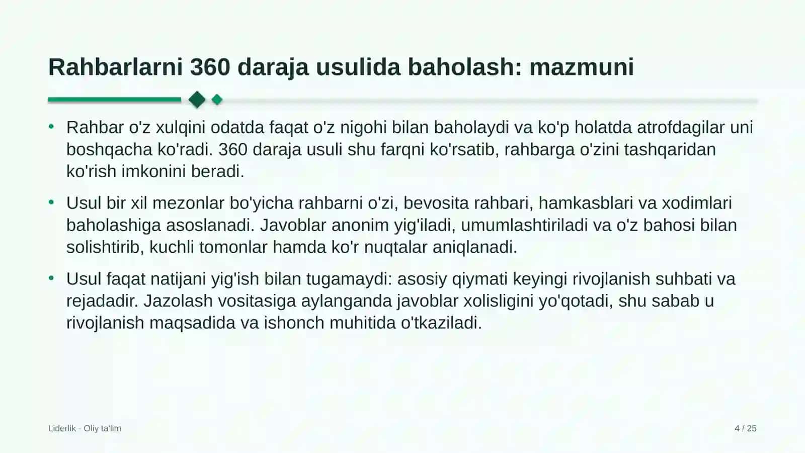 qoramolchilikda rahbarlarni 360 daraja usulida baholash 2385 4