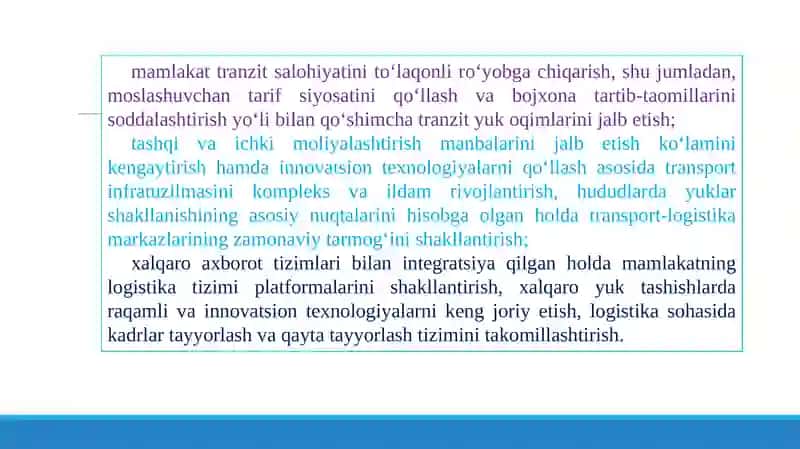 Transportva logistika xizmatlarni ko‘rsatuvchi sub’ektlarda buxgalteriya hisobi 4