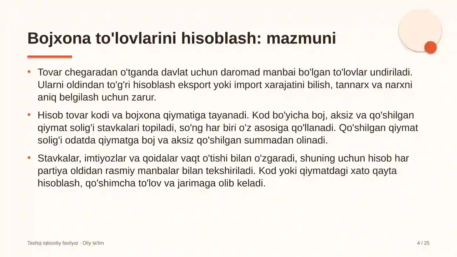 dori vositalari ulgurji savdosida bojxona to'lovlarini hisoblash 1344 4