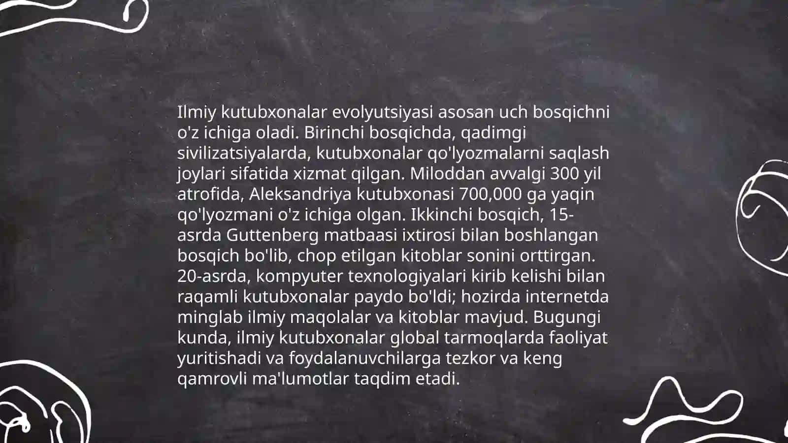 XX asrda kutubxonashunoslik fanining rivojlanish bosqichlari 4