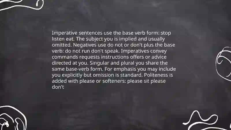 Imperative sentences 4