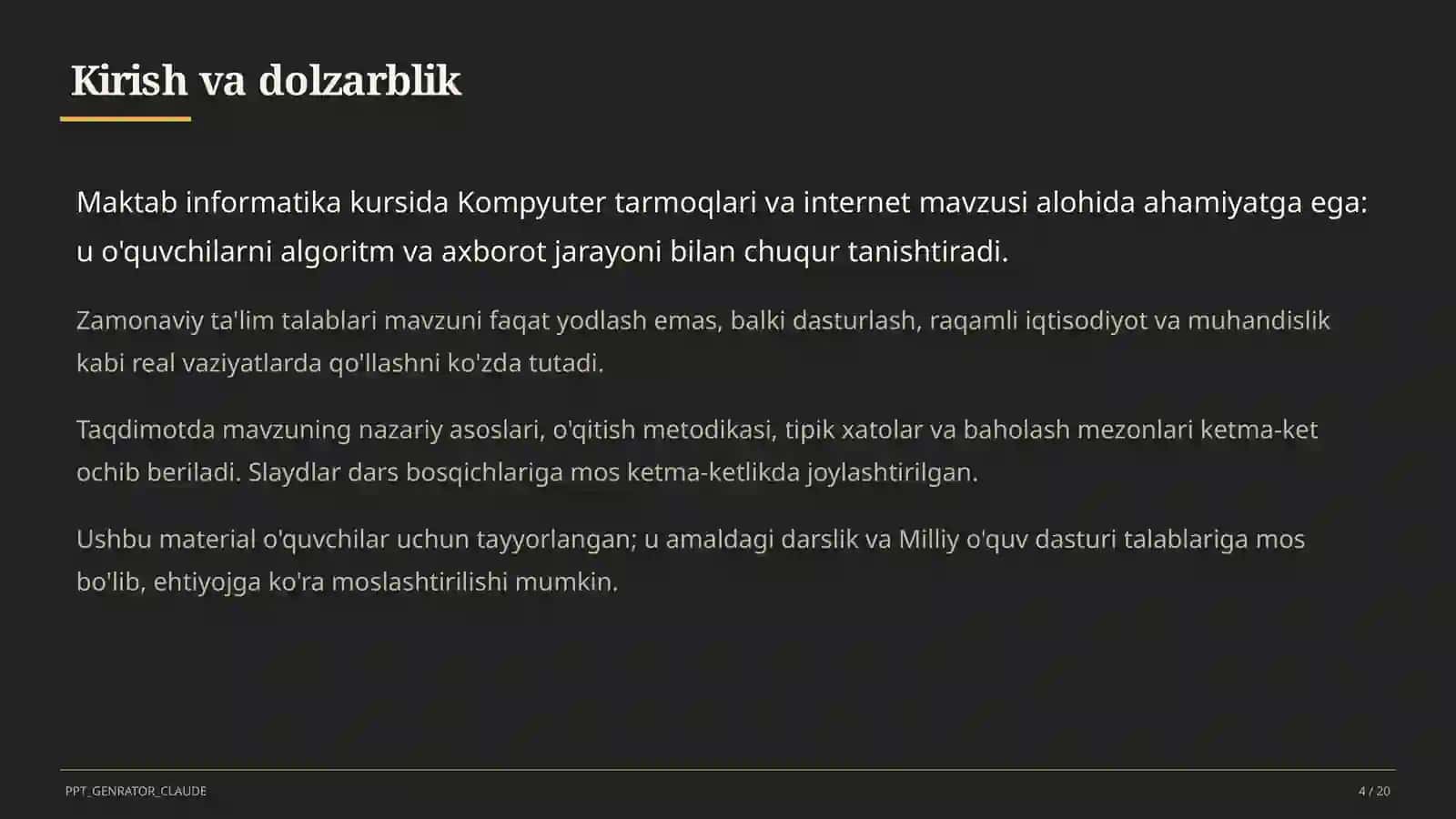 Kompyuter tarmoqlari va internet (9-sinf) 4