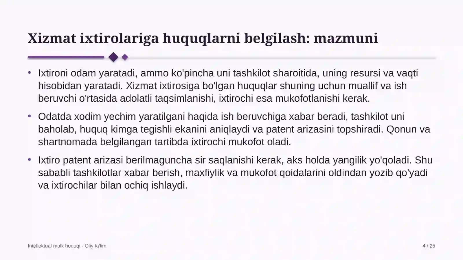 Aqlli shahar loyihalarida xizmat ixtirolariga bo'lgan huquqlarni belgilash 4