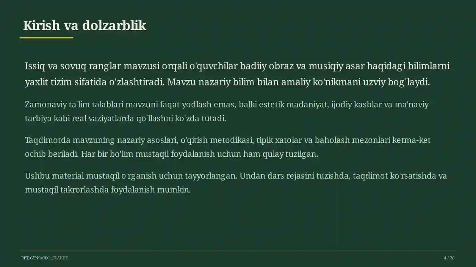 Issiq va sovuq ranglar (2-sinf) 4