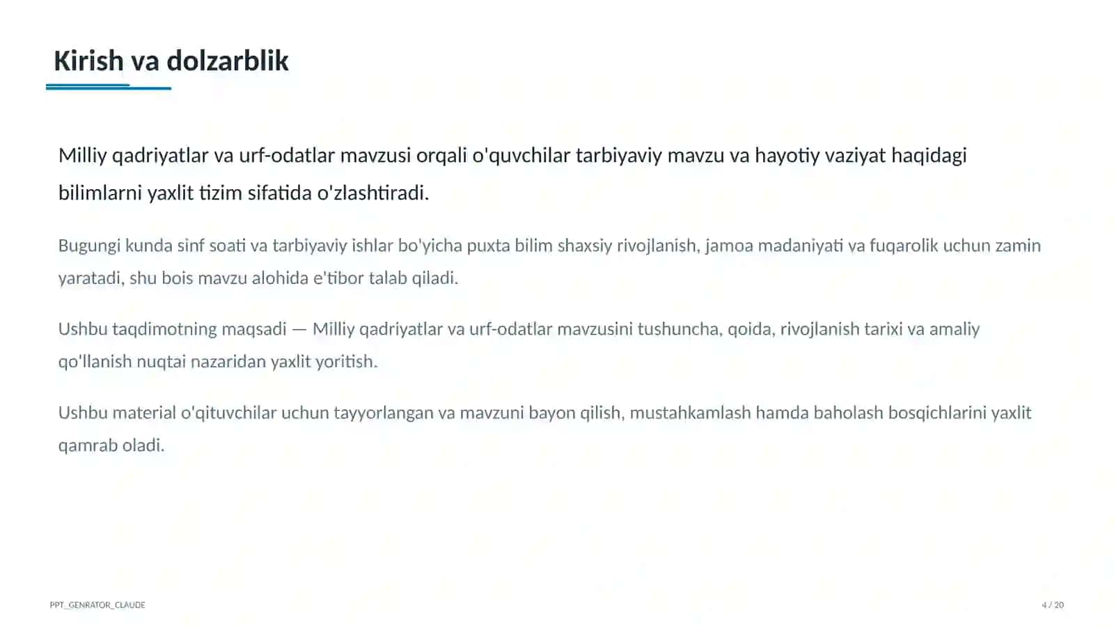 Milliy qadriyatlar va urf-odatlar 4