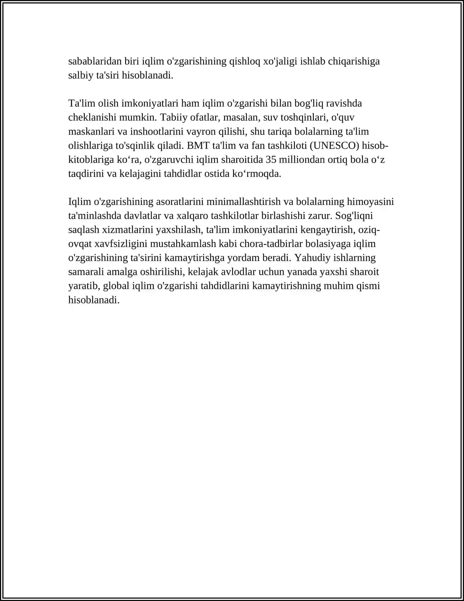 Bola rivojlanishida muhitning tasiri 4