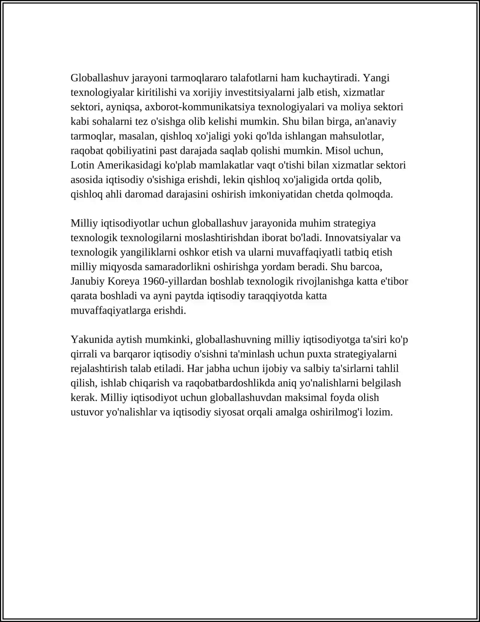 GLOBALLASHUV VA UNI MILLIY IQTISODIYOTGA TA'SIRI 4