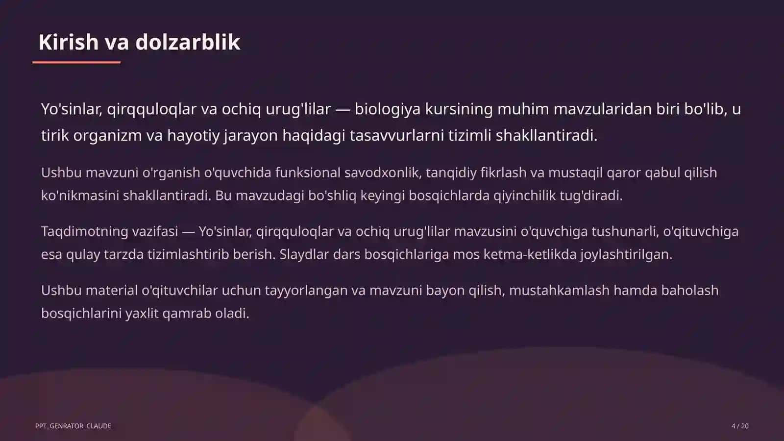 Yo'sinlar, qirqquloqlar va ochiq urug'lilar (6-sinf) 4