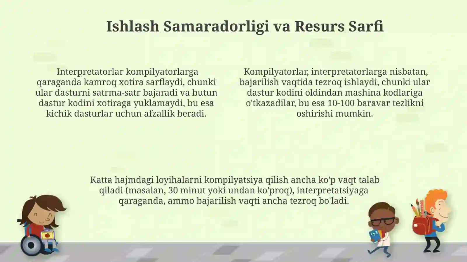 Interpretatorlarvakompilyatorlar.Tanlashoperatoribilanishlash 4