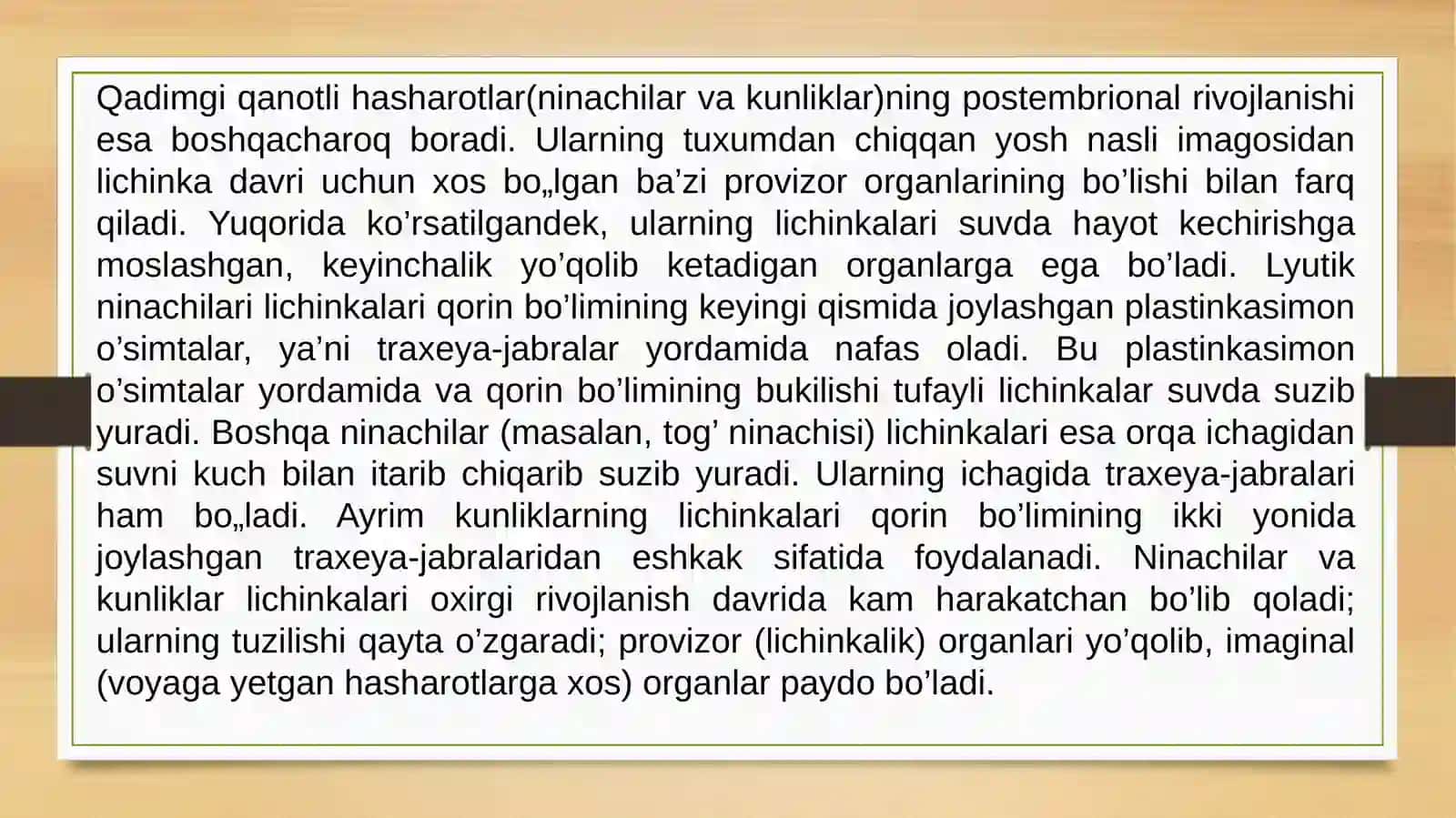 Hasharotlarning chala va to’liq o’zgarishlari 4