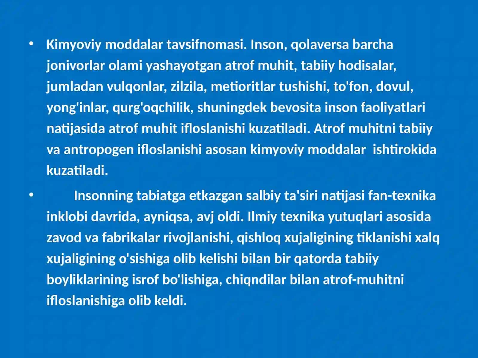 Atmosferani sanoat korxonalarining gaz-chang chiqindilaridan muhofaza qilish 4