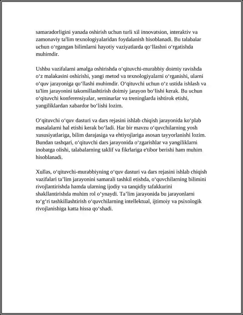 O‘QITUVCHI-MURABBIYNING KO‘P QIRRALI KASBIY PEDAGOGIK VAZIFALARI 4