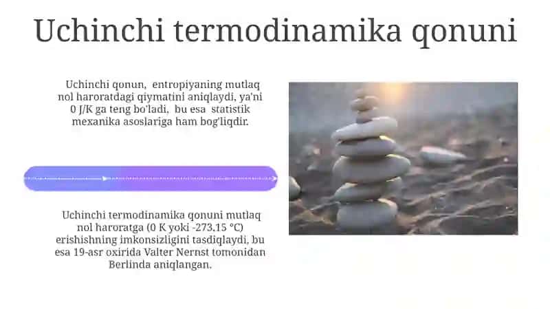Termodinamika qonunlari.Issiqlik balansi issiqlik almashinuv turlari 4