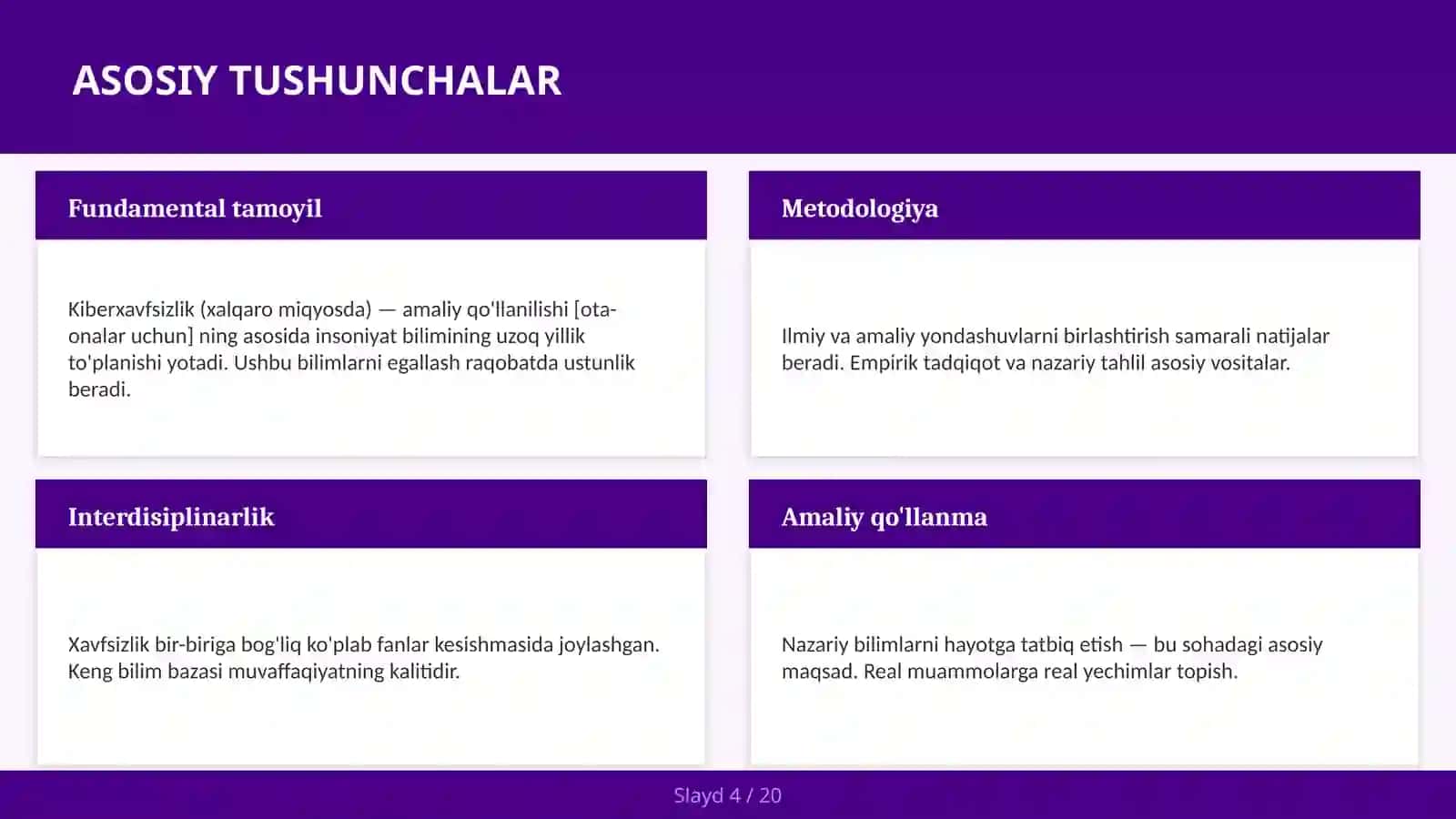 KIBERXAVFSIZLIK (XALQARO MIQYOSDA) — AMALIY QO'LLANILISHI [OTA-ONALAR UCHUN] 4