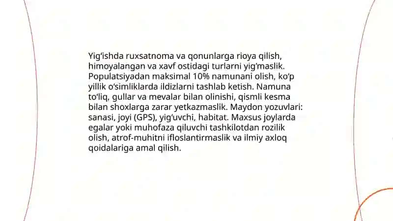 Gerbariy tayyorlash va tayyorlash usullari haqida ma'lumot 4