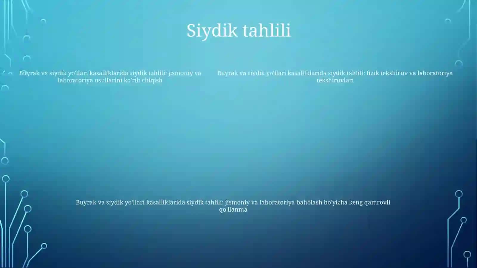 Buyrak Va Peshob Ajratish Tizimi Kasalliklarida Sorab Surishtirish.Ko'Zdan Kechirish Fizikal Va Labarator Inisturimental Tekshiru Usullari 4