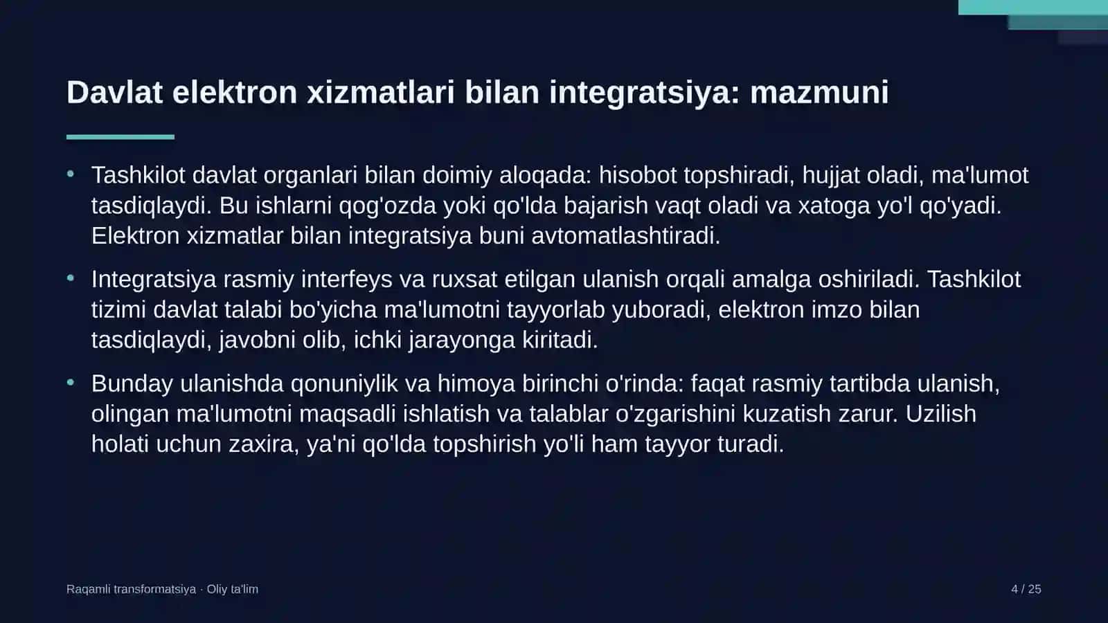 qo'riqlash xizmatlarida davlat elektron xizmatlari bilan integratsiyalashuv 8319 4