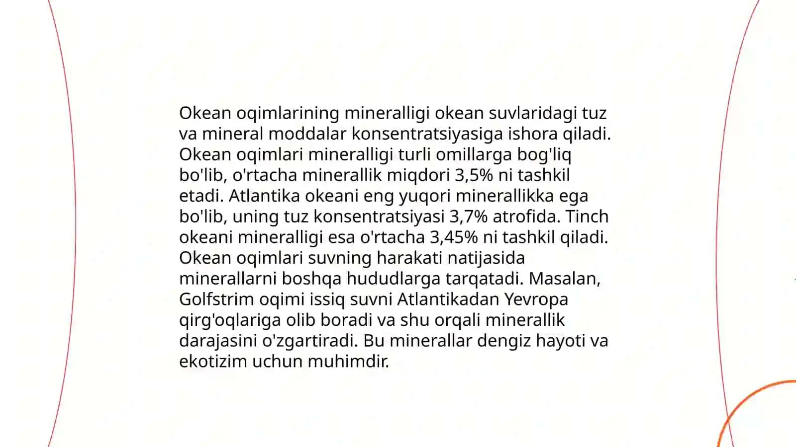 Gidrosfera geofizikasi okean va dengiz oqimlari 4