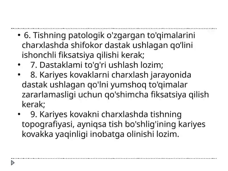 I va II sinf karioz kovaklarini restavratsiyasi 4