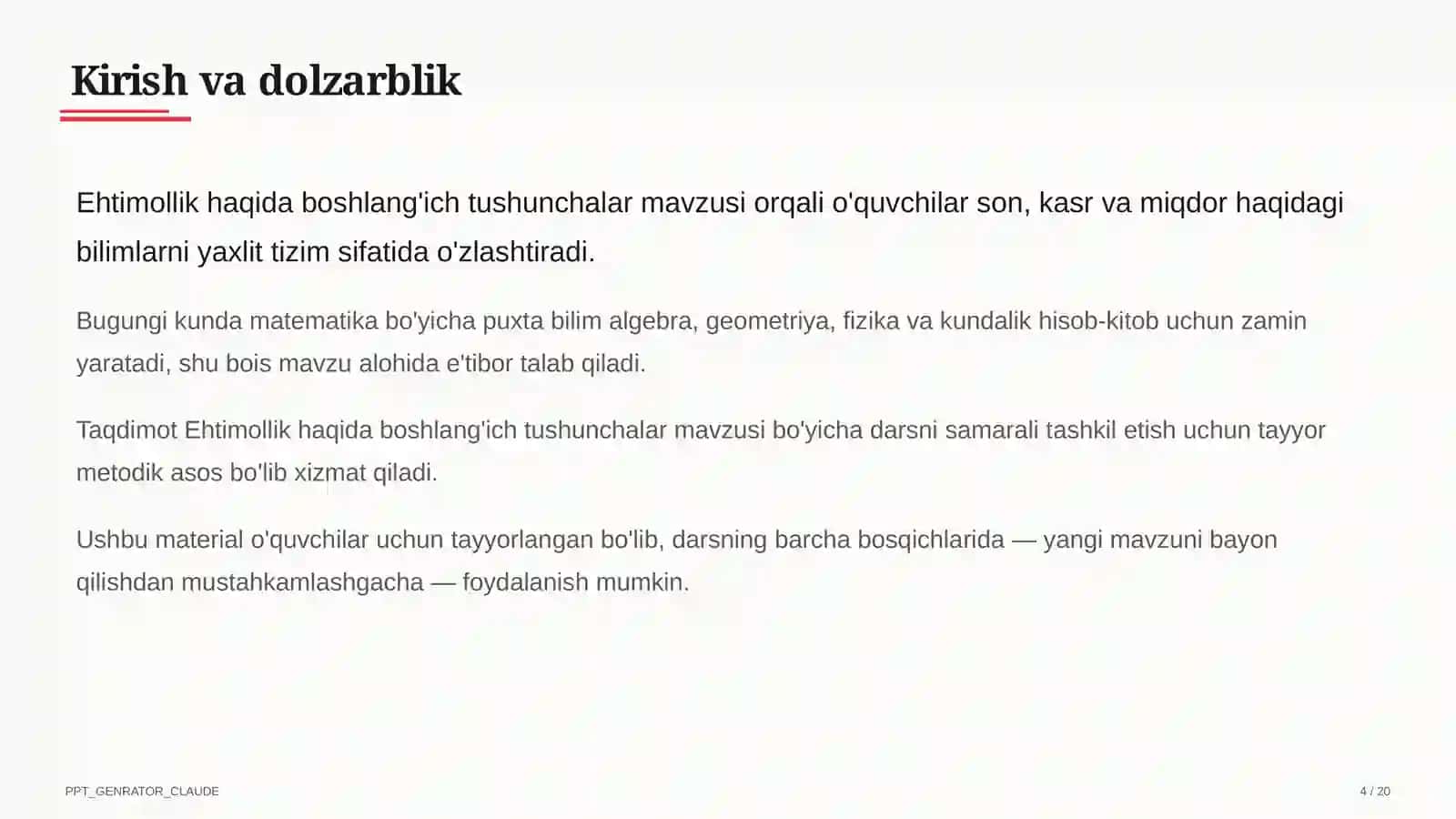 Ehtimollik haqida boshlang'ich tushunchalar (6-sinf) 4