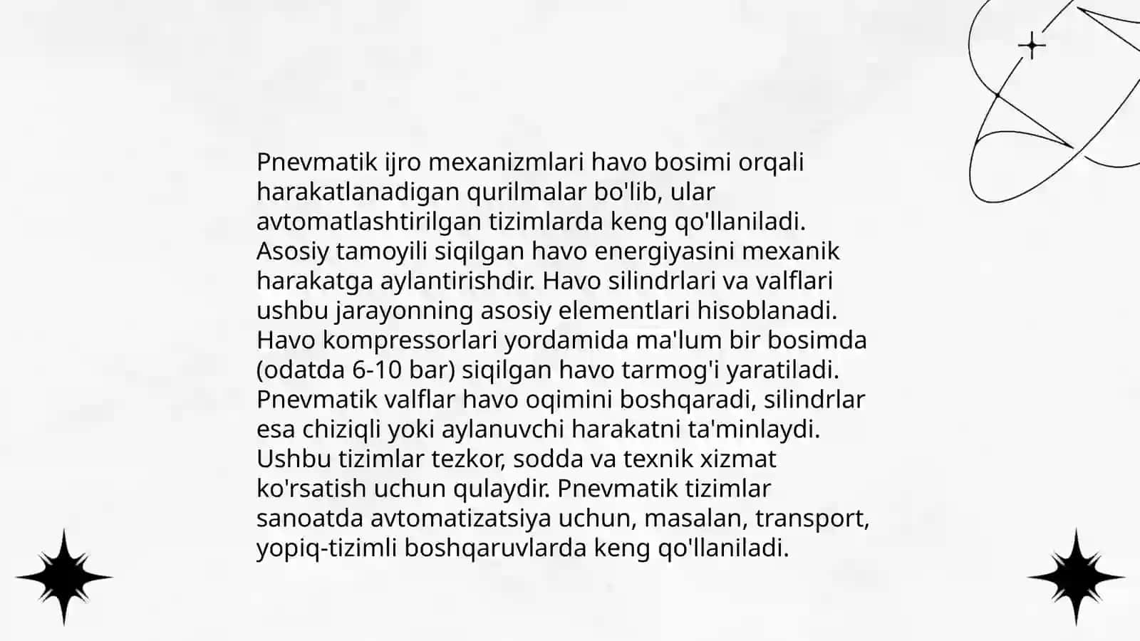 Avtomatlashtirishning porshenli pnevmatik ijro mexanizmlari 4