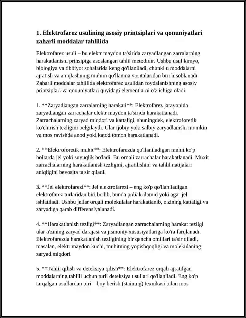 ZAHARLI MODDALARNING TAHLILIDA ELEKTROFAREZ USULINI QOLLASH 4