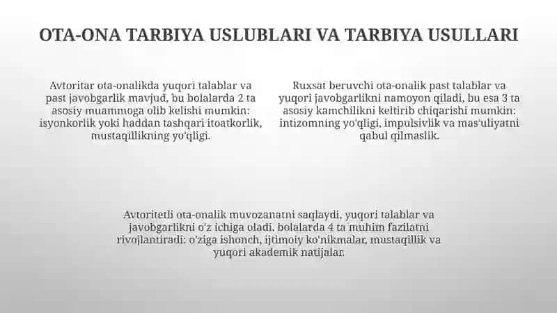 Oilaning bola tarbiyasiga ta'siri 4